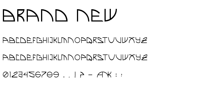 Brand New font